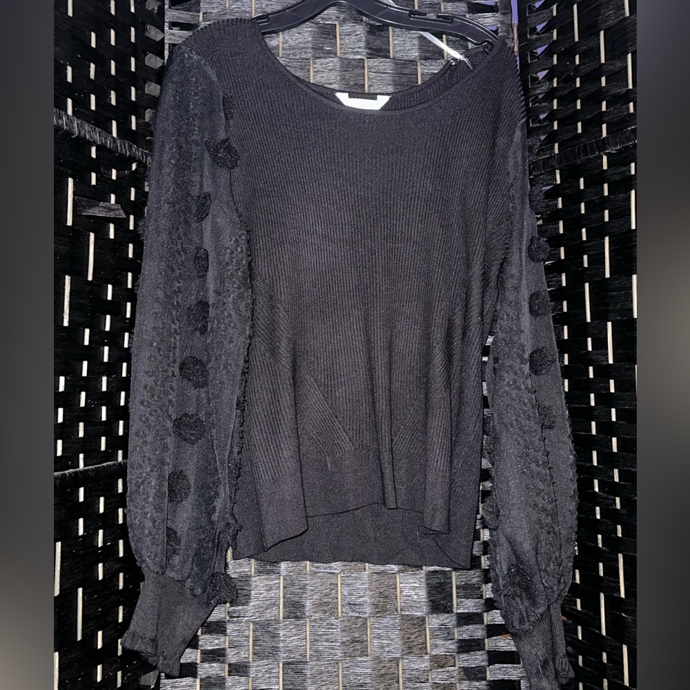 NWOT No Boundaries Pompom Sleeve Sweater